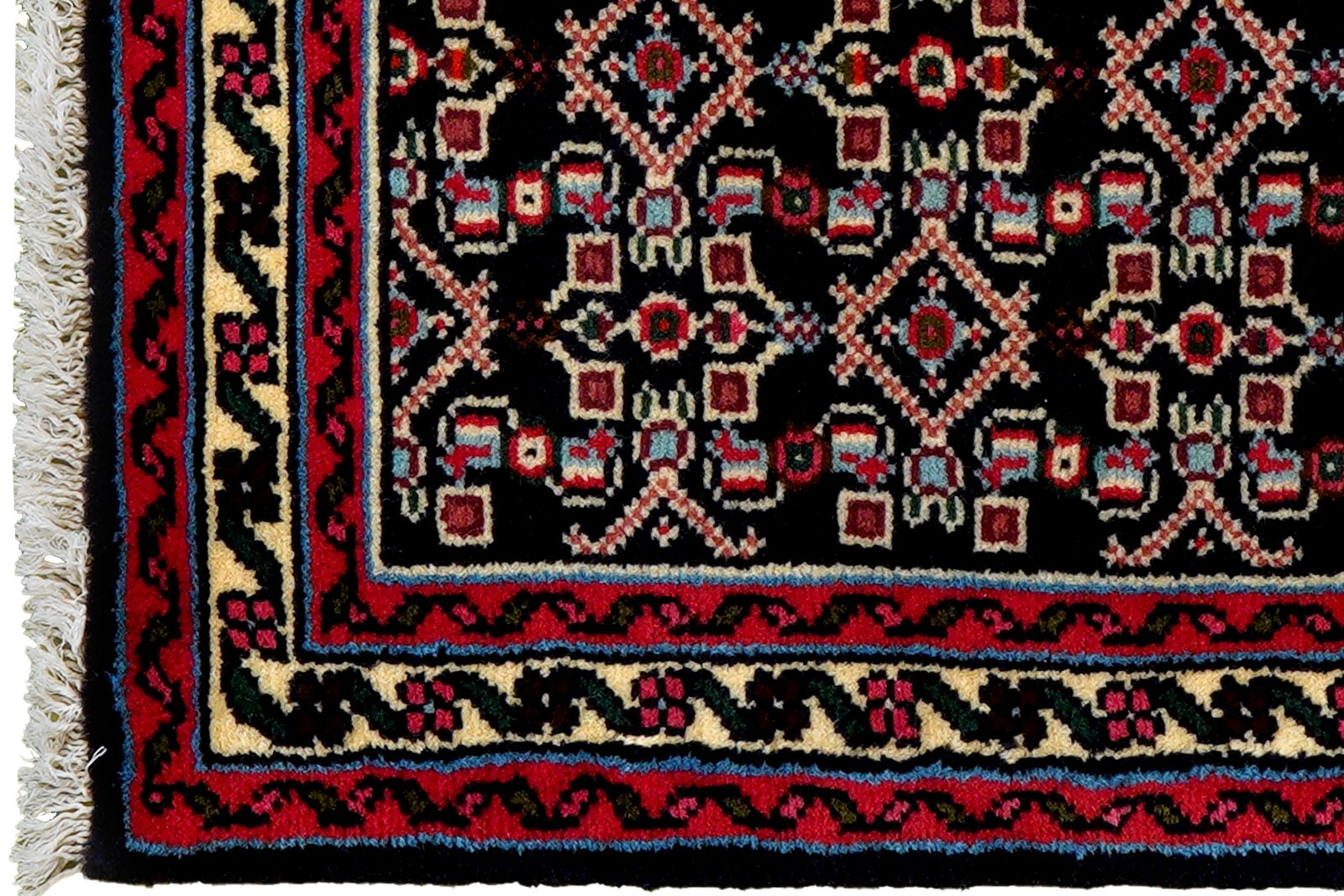 Hamadan — Hand-knotted, 61x94 cm, Blue, 100% Virgin Wool | View 3