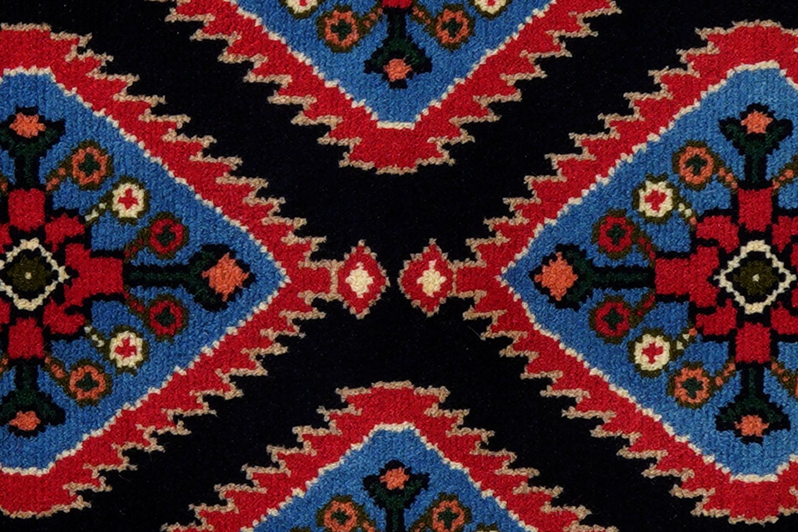 Hamadan — Hand-knotted, 60x99 cm, Blue, 100% Virgin Wool | View 6