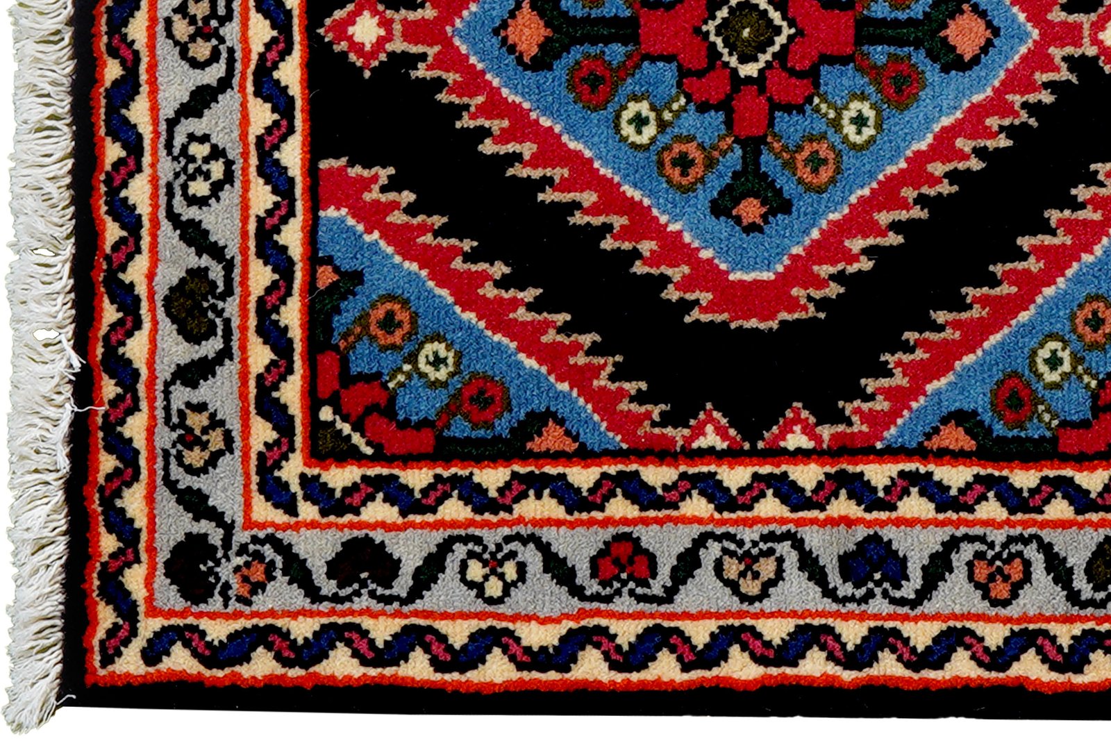 Hamadan — Hand-knotted, 63x96 cm, Blue, 100% Virgin Wool | View 3