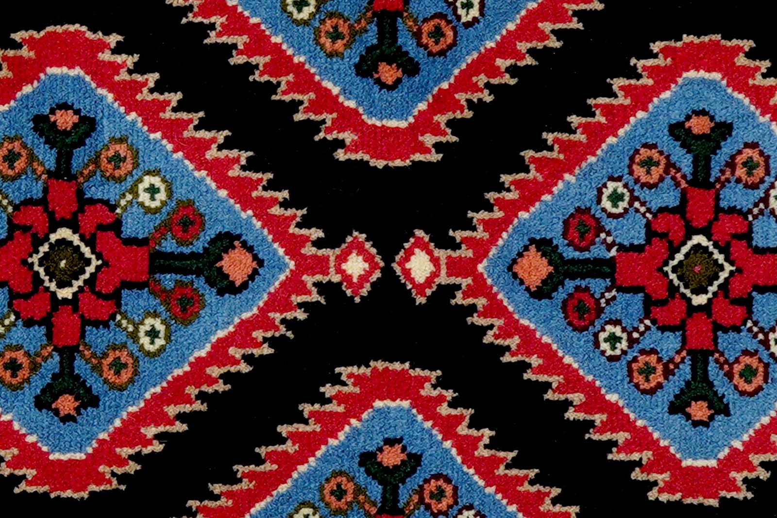 Hamadan — Hand-knotted, 63x96 cm, Blue, 100% Virgin Wool | View 6
