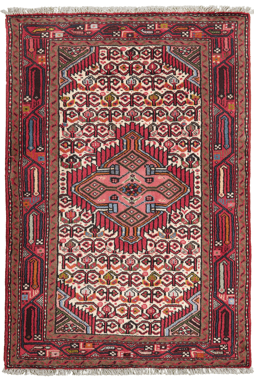 Assadabad — Hand-knotted, 80x120 cm, Beige, 100% Virgin Wool | Main view