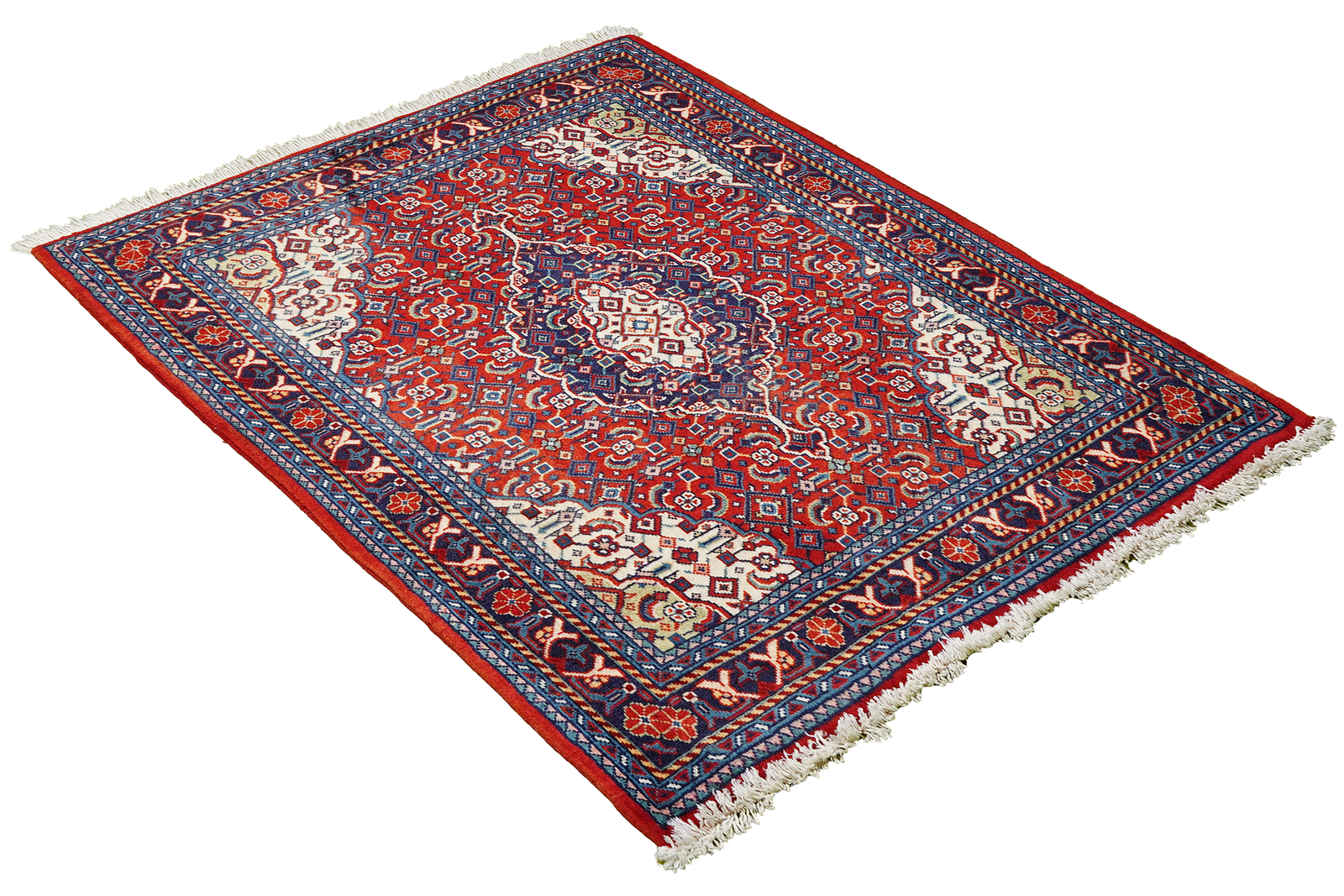 Sarough — Hand-knotted, 66x78 cm, Red, 100% Virgin Wool | View 4