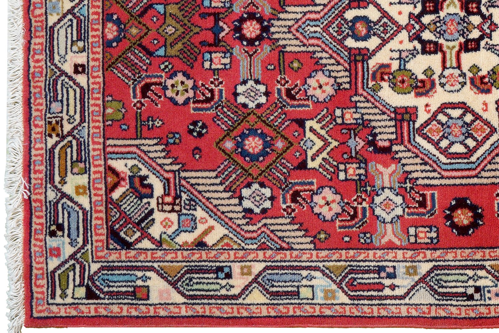 Assadabad — Hand-knotted, 89x290 cm, Red, 100% Virgin Wool | View 3