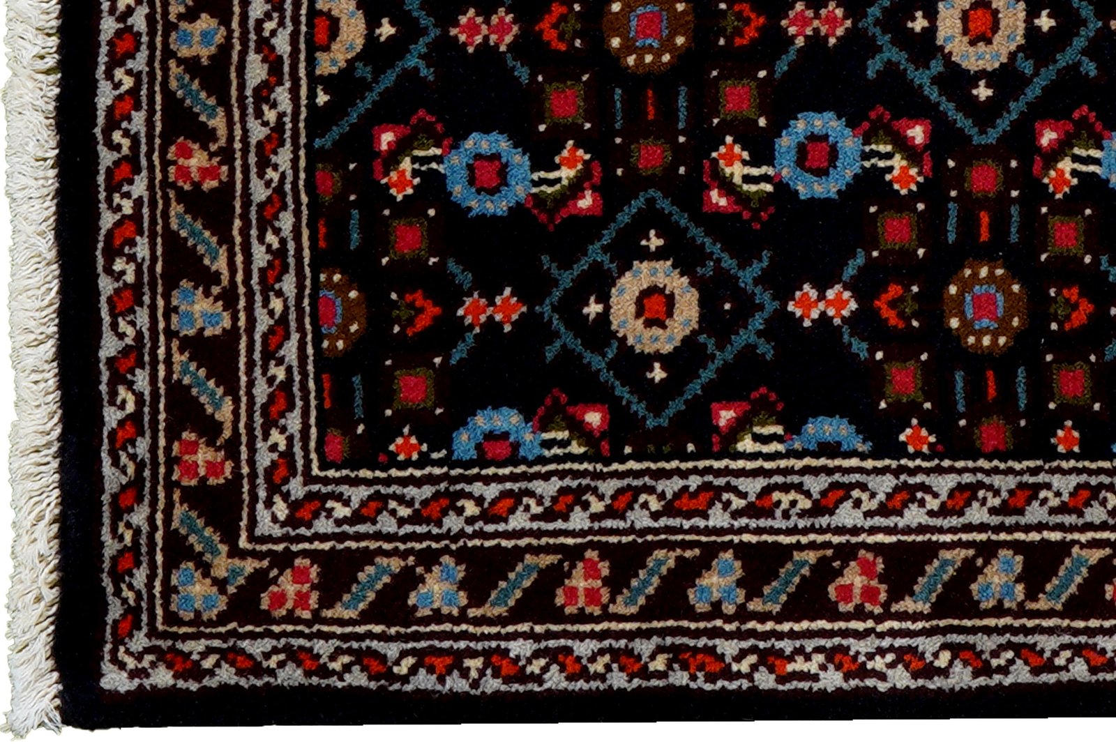 Hamadan — Hand-knotted, 60x92 cm, Blue, 100% Virgin Wool | View 3