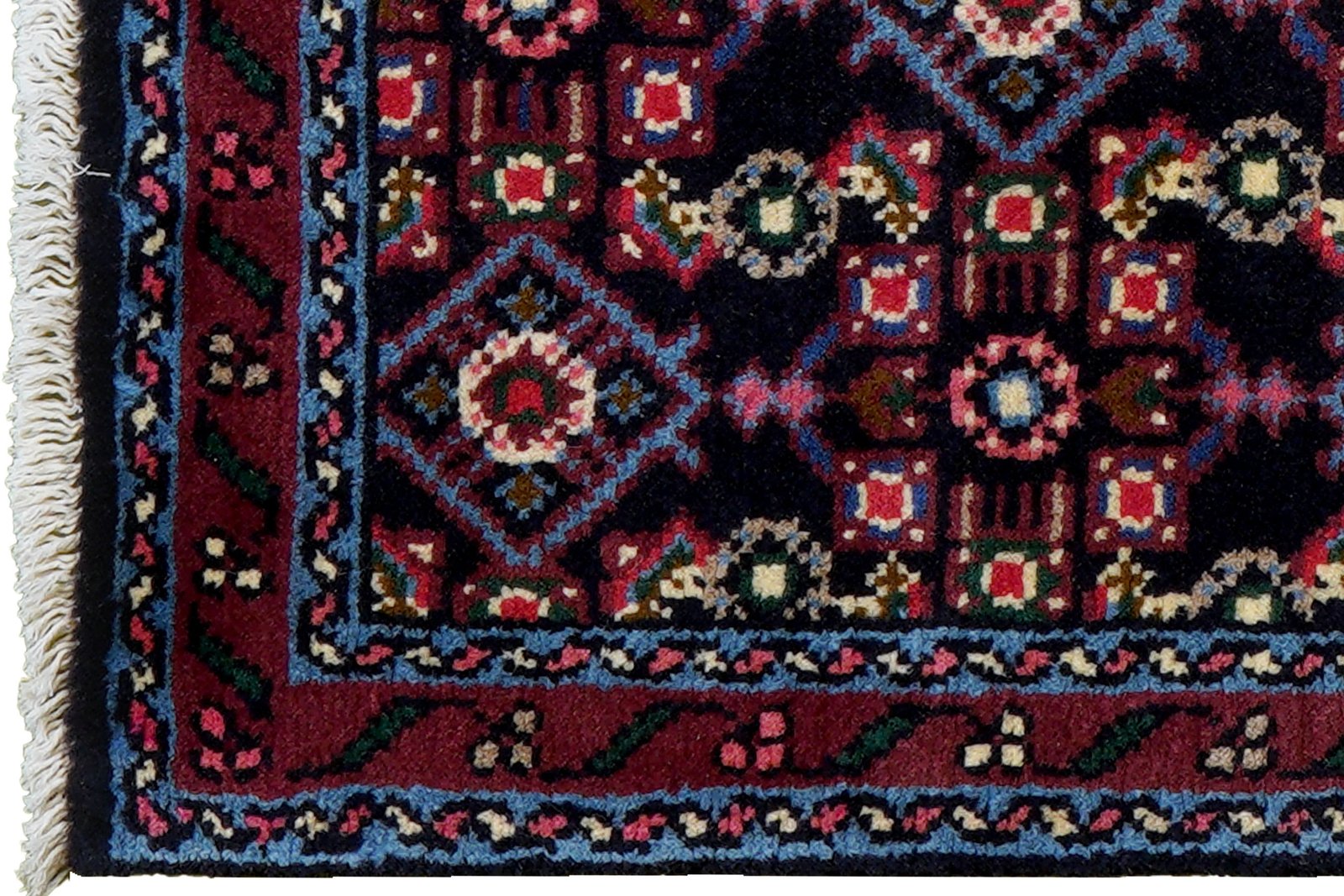 Hamadan — Hand-knotted, 58x89 cm, Blue, 100% Virgin Wool | View 3