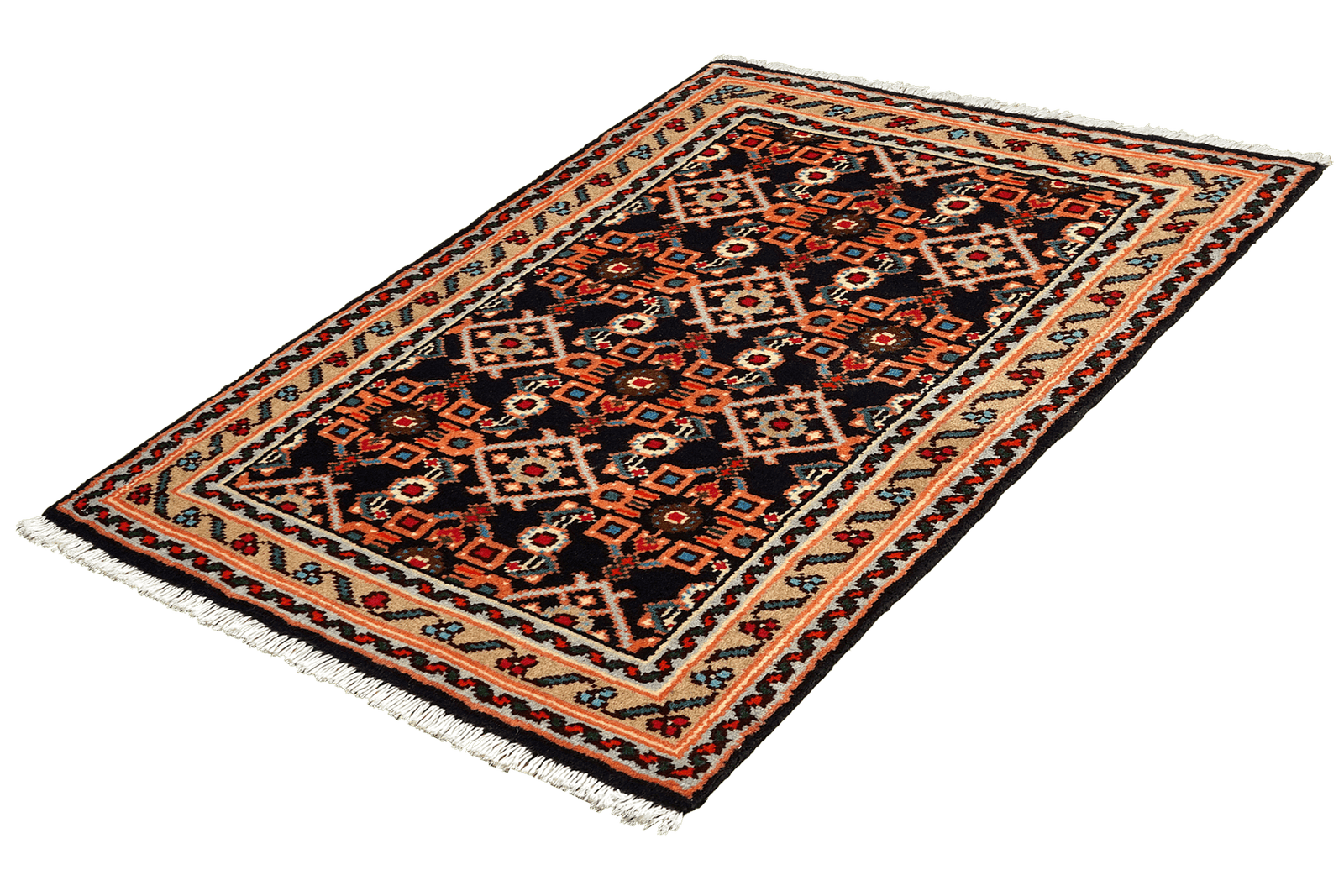 Hamadan — Hand-knotted, 60x94 cm, Blue, 100% Virgin Wool | View 5