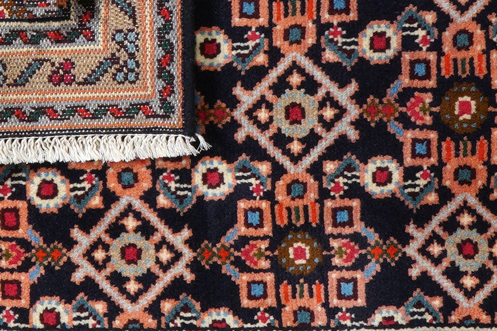 Hamadan — Hand-knotted, 60x94 cm, Blue, 100% Virgin Wool | View 7