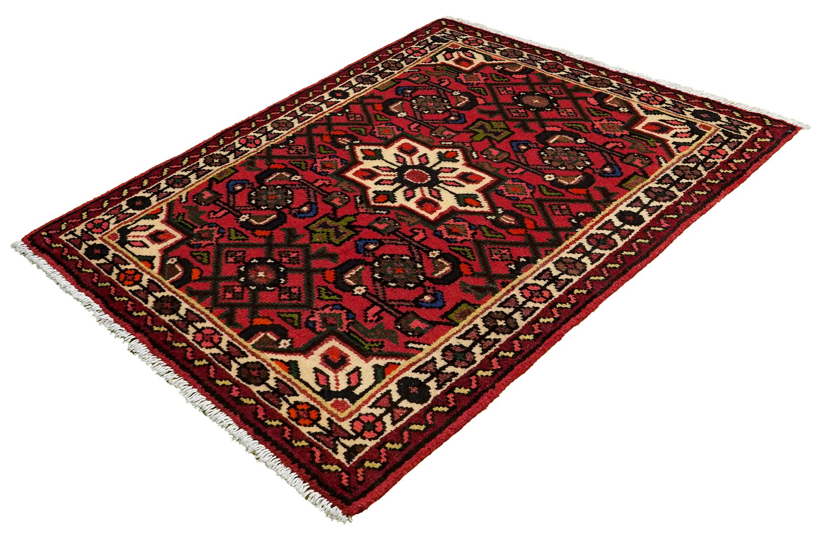 Hosseinabad — Hand-knotted, 64x94 cm, Red, 100% Virgin Wool | View 5