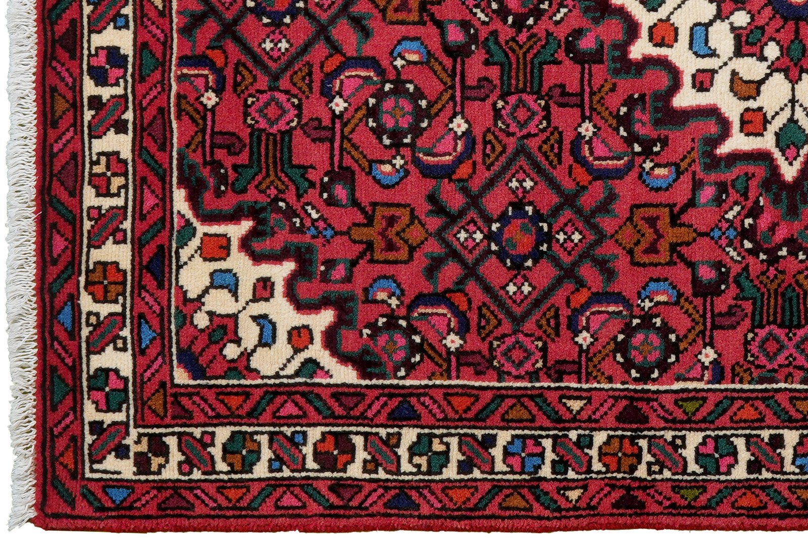 Hosseinabad — Hand-knotted, 102x146 cm, Red, 100% Virgin Wool | View 3