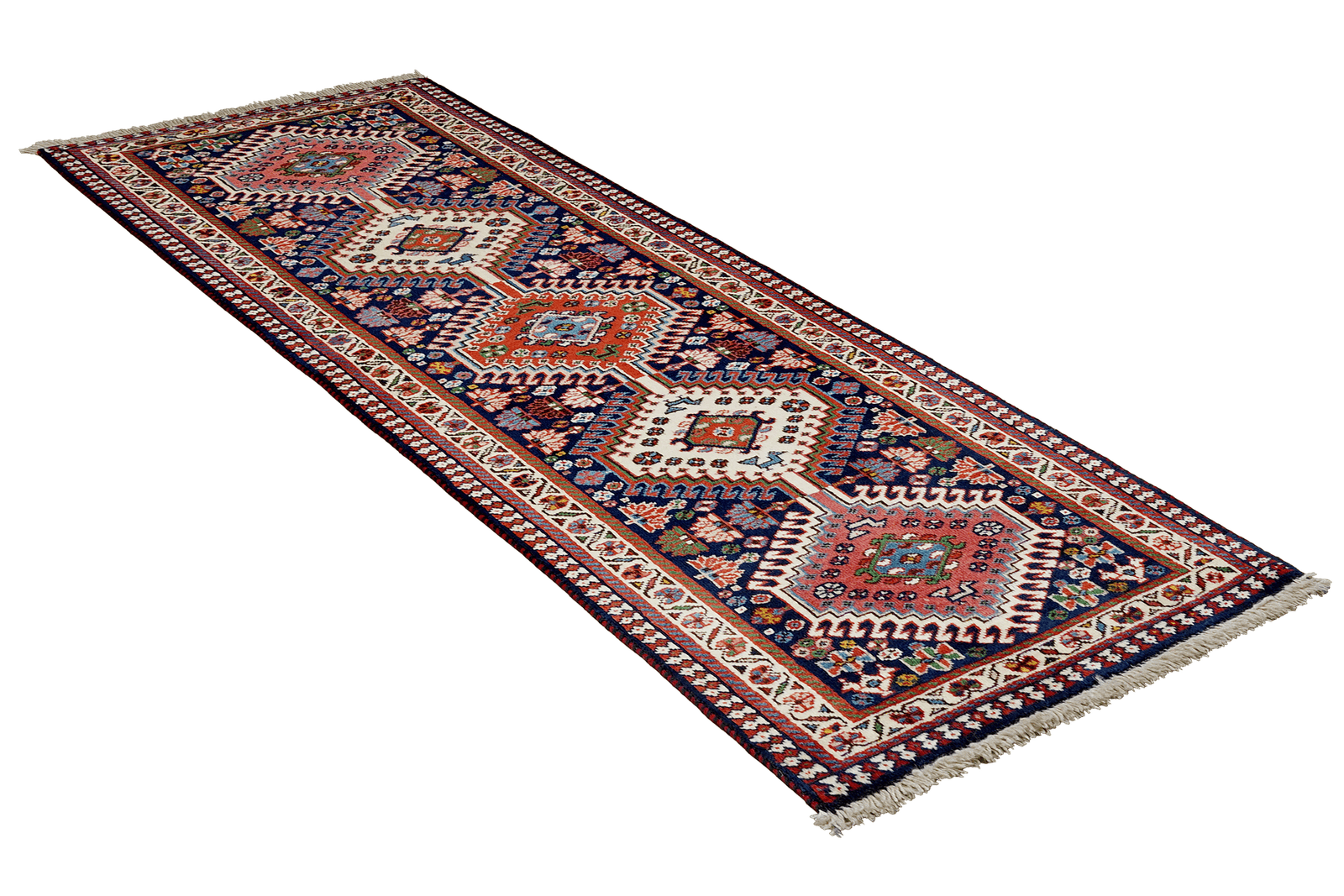 Yalameh — Hand-knotted, 53x152 cm, Blue, 100% Virgin Wool | View 4