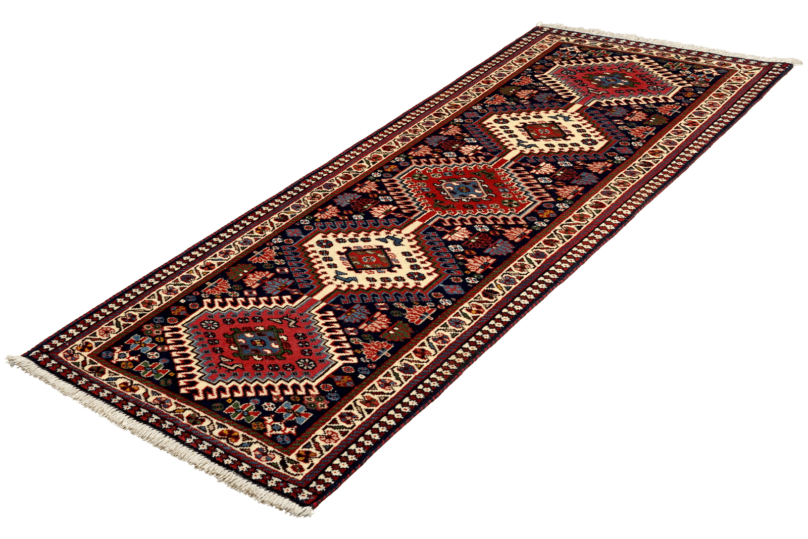 Yalameh — Hand-knotted, 53x152 cm, Blue, 100% Virgin Wool | View 5