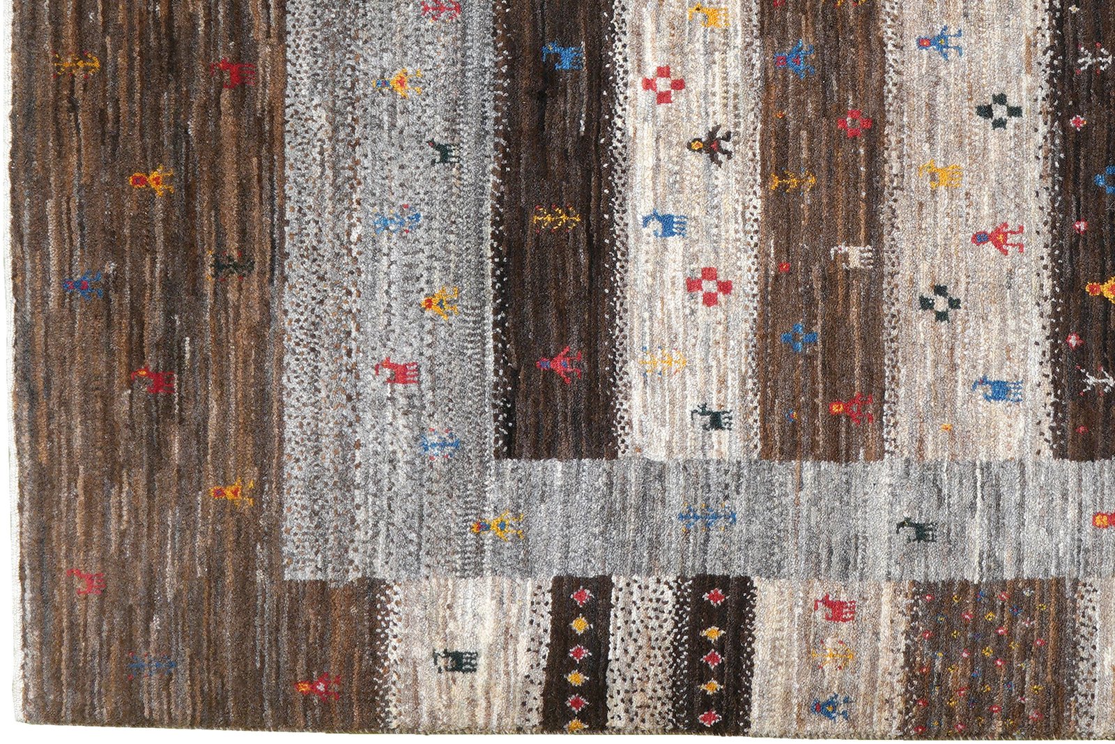 Rizbaf — Hand-knotted, 123x193 cm, Brown, 100% Virgin Wool | View 3