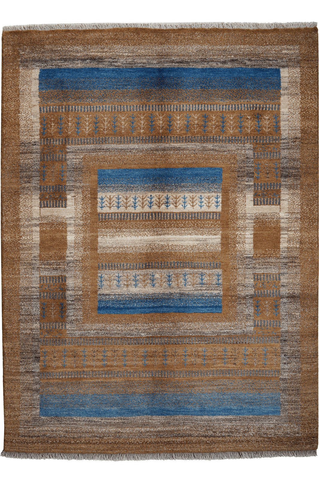 Gabbeh Sonnat — Hand-knotted, 149x200 cm, Brown, 100% Virgin Wool | Main view