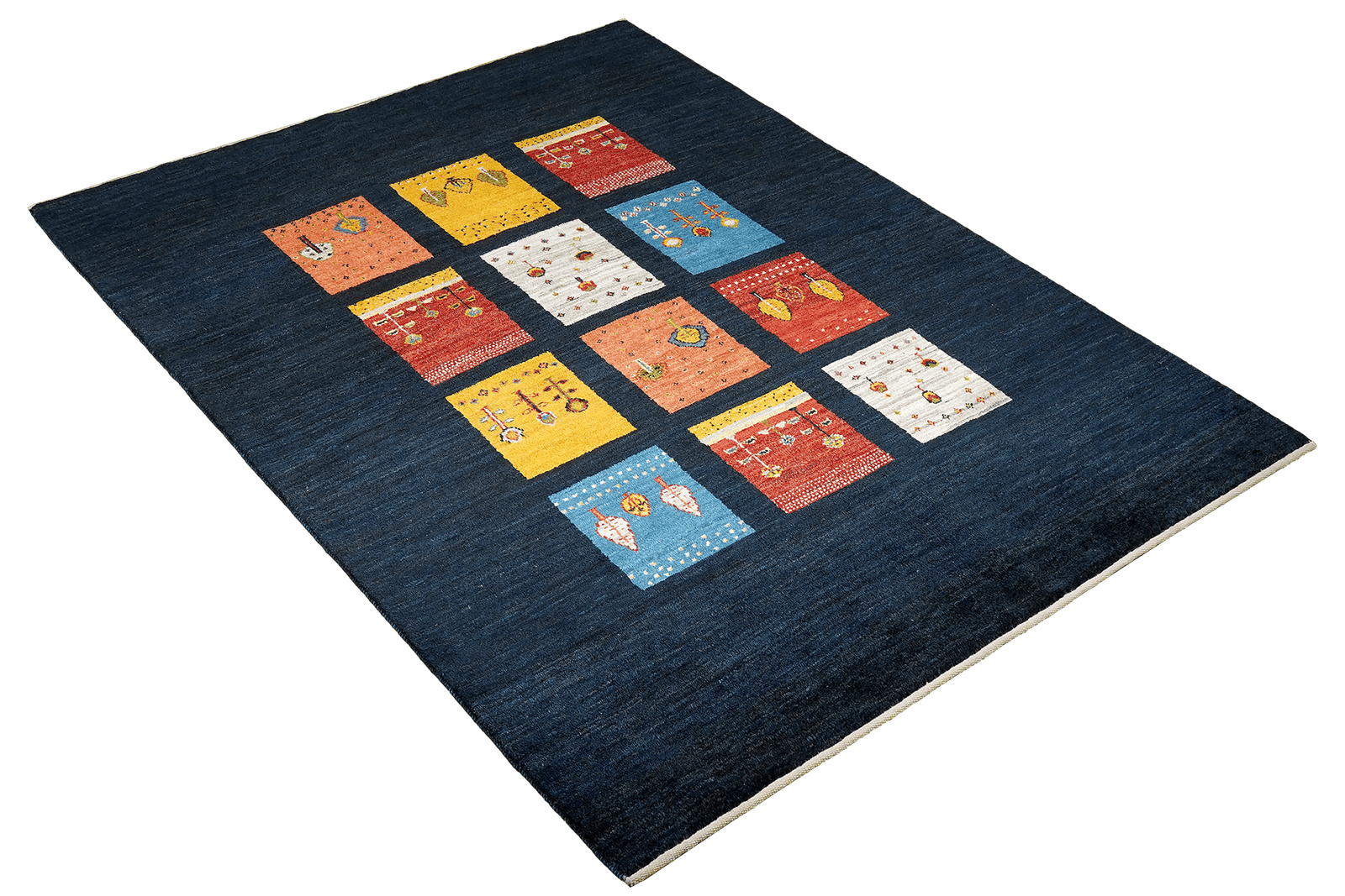 Rizbaf — Hand-knotted, 157x209 cm, Blue, 100% Virgin Wool | View 4