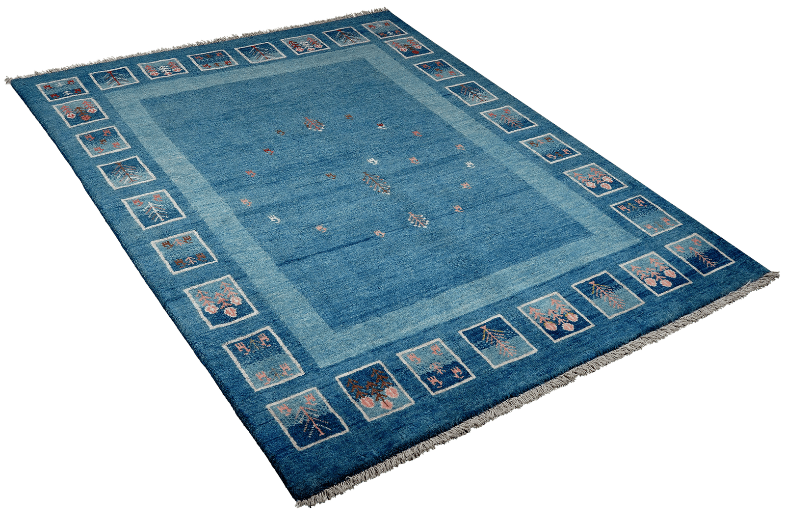 Rizbaf — Hand-knotted, 157x213 cm, Blue, 100% Virgin Wool | View 4