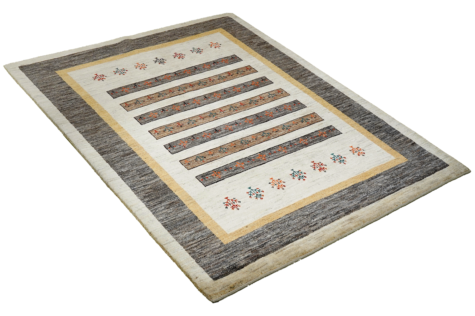 Gabbeh Sonnat — Handgefertigt, 203x152 cm, Braun, 100% Virgin Wool | View 5