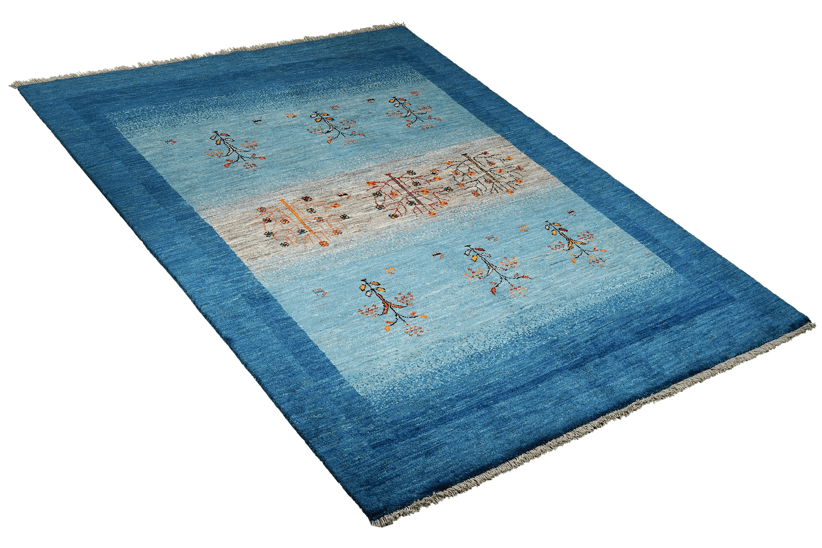 Rizbaf — Hand-knotted, 156x207 cm, Blue, 100% Virgin Wool | View 4