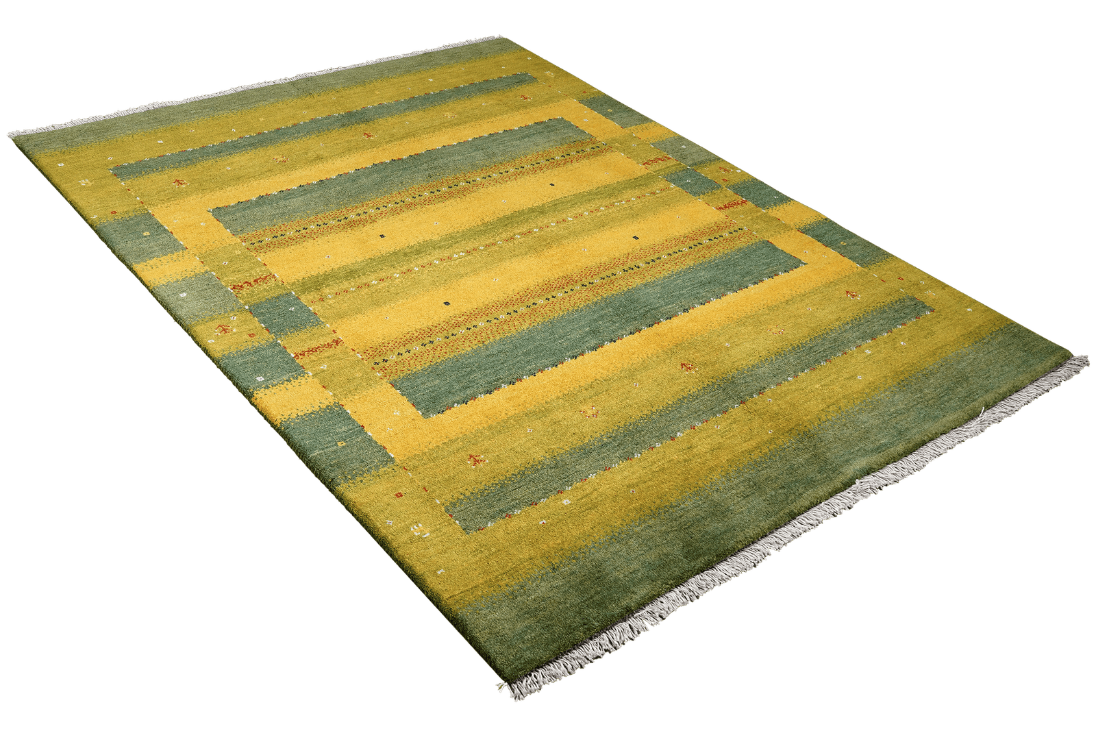 Rizbaf — Hand-knotted, 155x199 cm, Green, 100% Virgin Wool | View 4