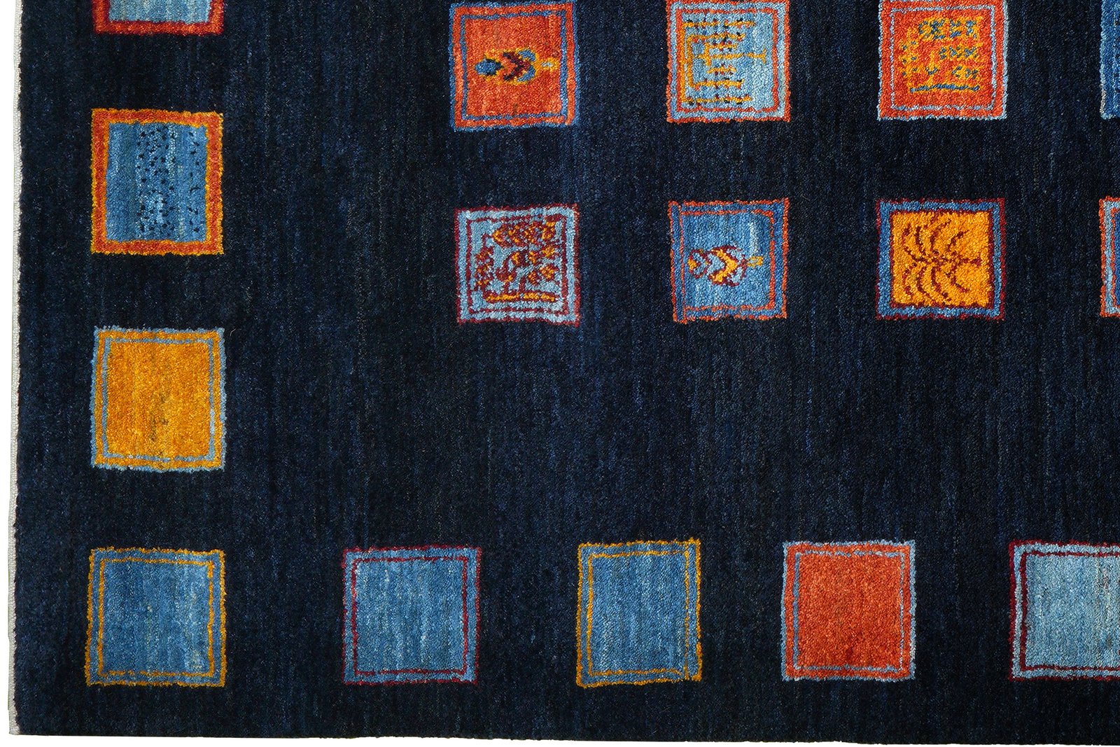 Rizbaf — Hand-knotted, 180x235 cm, Blue, 100% Virgin Wool | View 3
