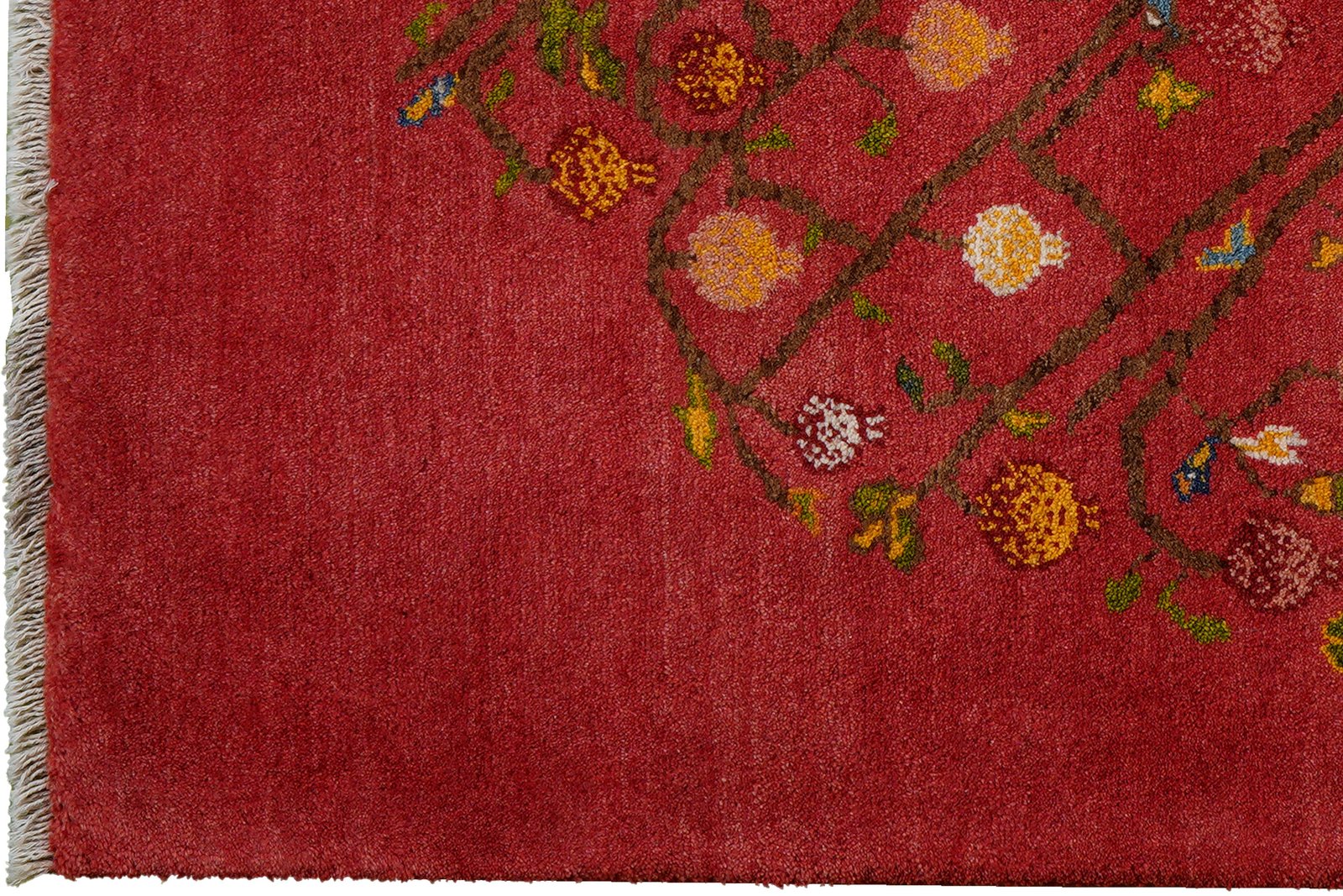 Rizbaf — Hand-knotted, 147x200 cm, Red, 100% Virgin Wool | View 3