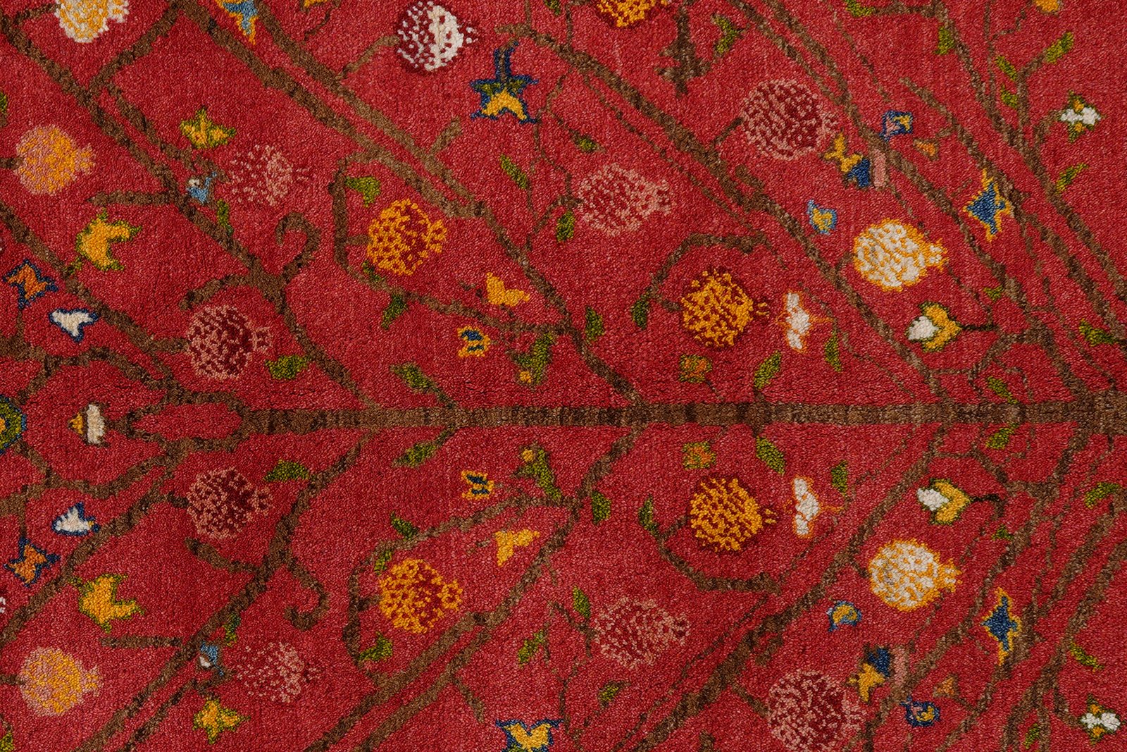 Rizbaf — Hand-knotted, 147x200 cm, Red, 100% Virgin Wool | View 6
