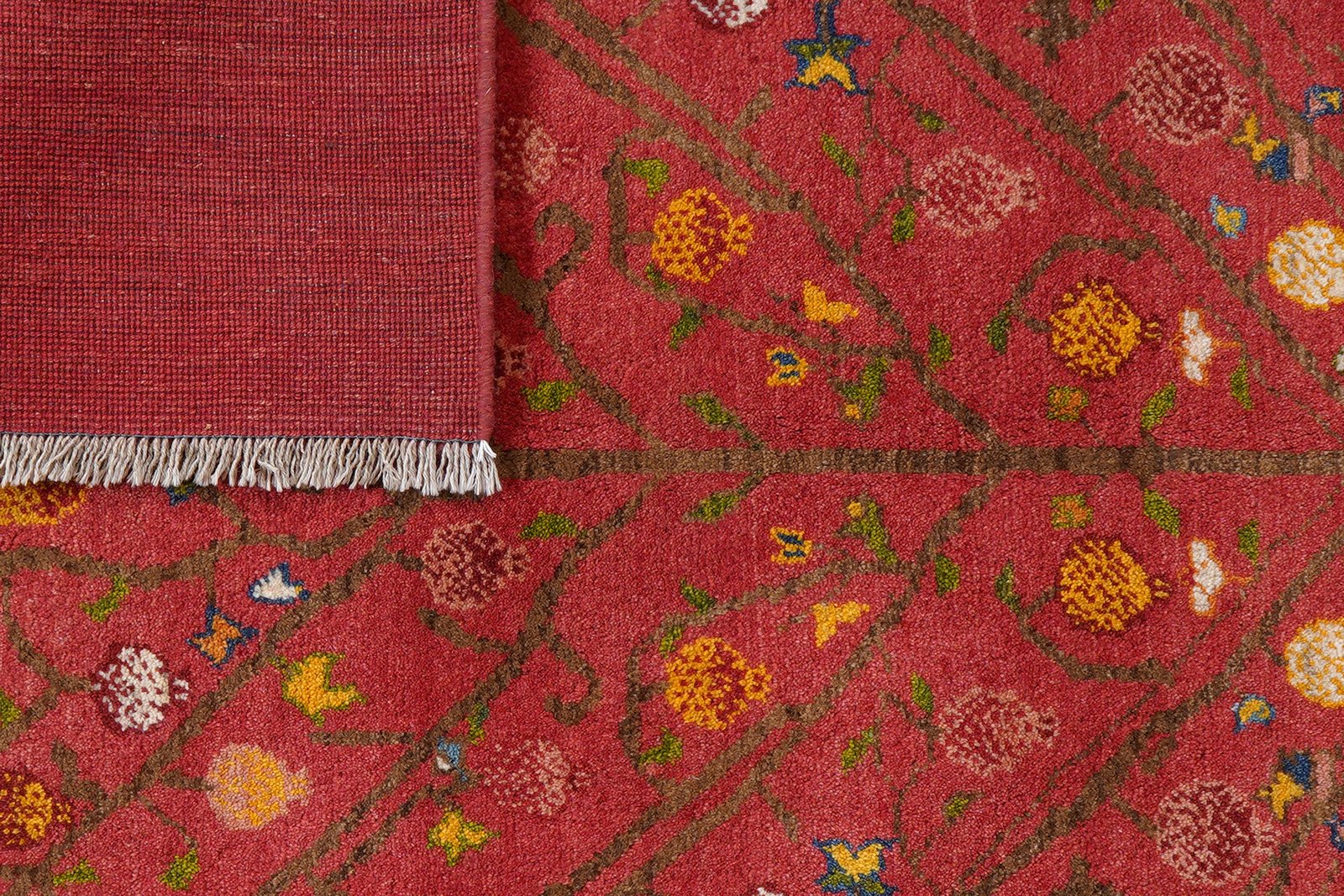 Rizbaf — Hand-knotted, 147x200 cm, Red, 100% Virgin Wool | View 7