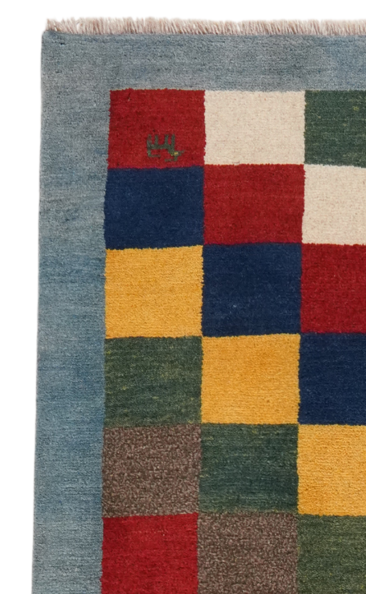 Rizbaf — Handgefertigt, 175x107 cm, Blau, 100% Virgin Wool | View 4