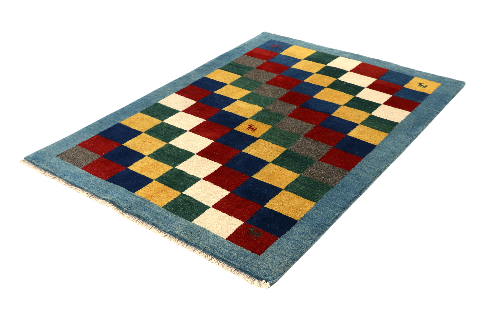 Rizbaf — Handgefertigt, 175x107 cm, Blau, 100% Virgin Wool | View 7