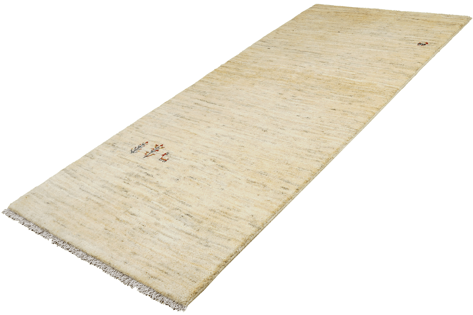 Gabbeh — Hand-knotted, 88x207 cm, Beige, 100% Virgin Wool | View 5