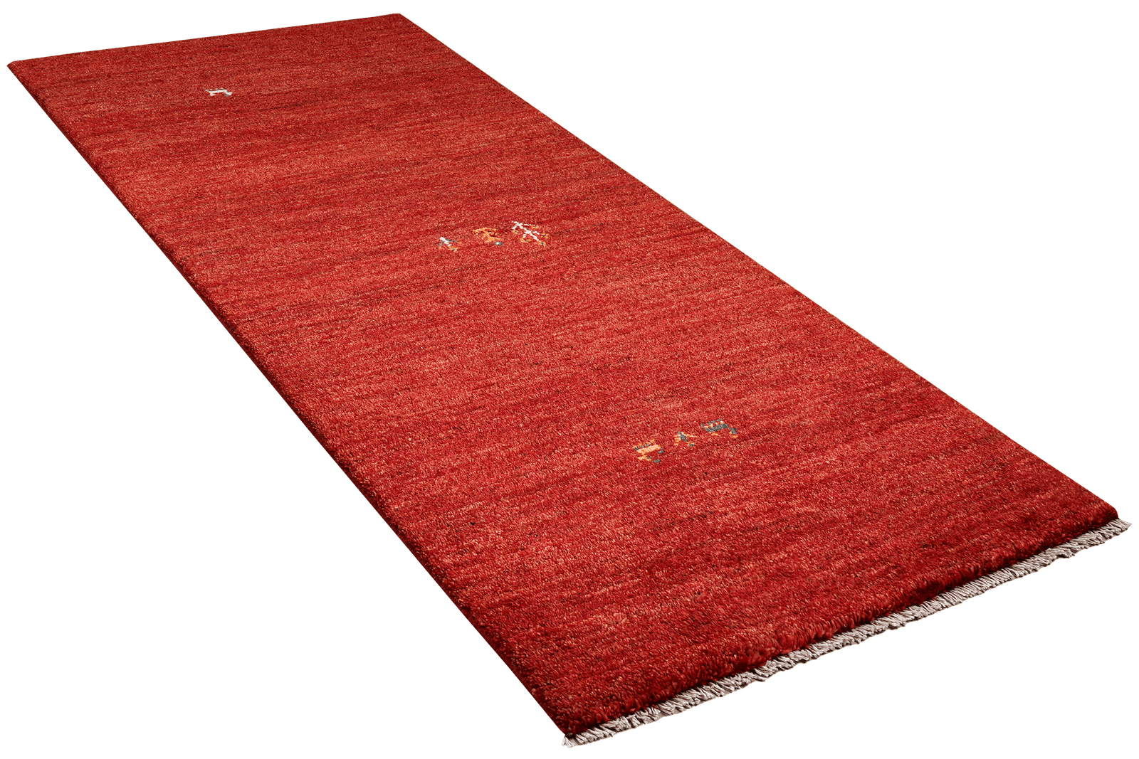Gabbeh — Hand-knotted, 81x220 cm, Red, 100% Virgin Wool | View 4