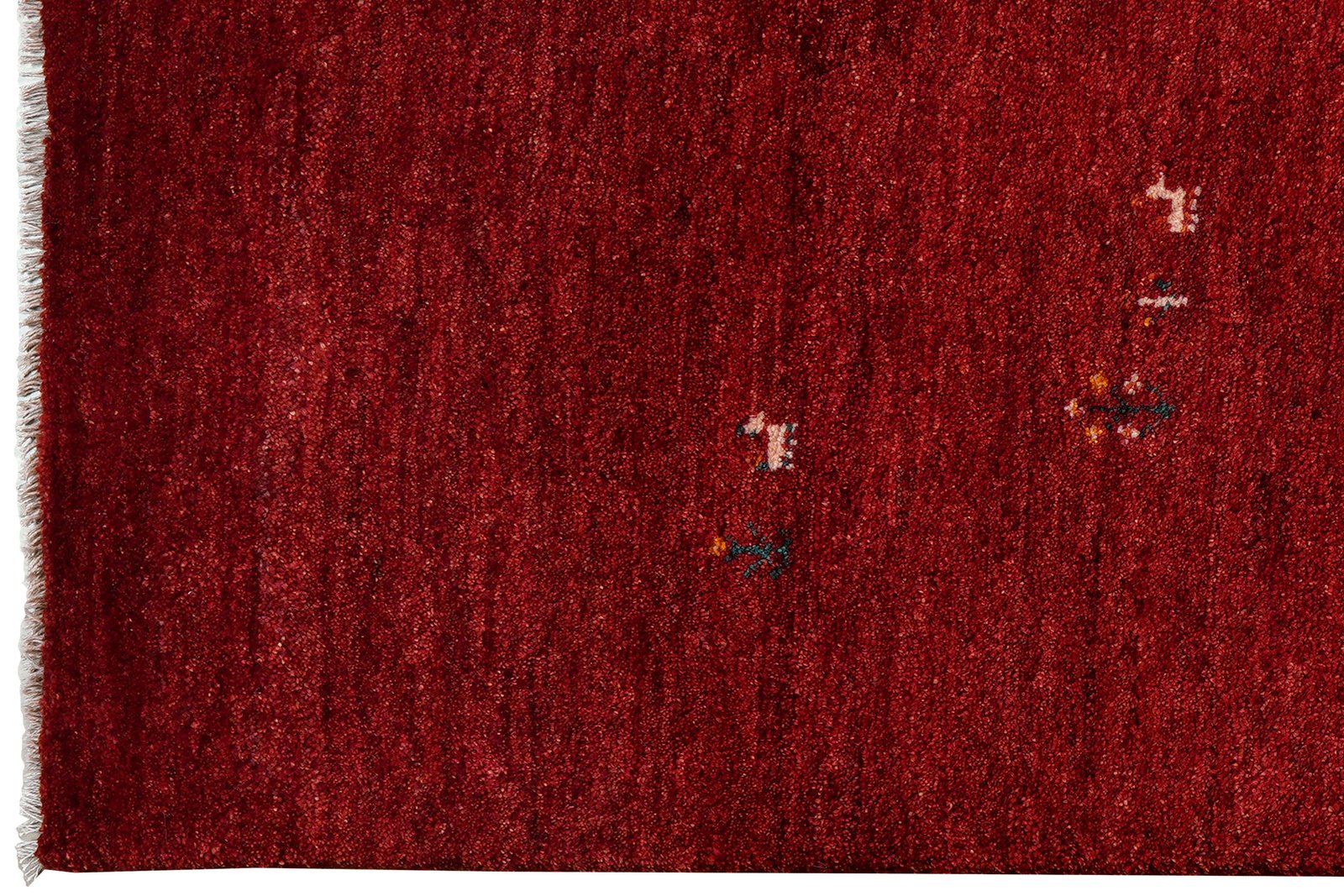 Gabbeh — Hand-knotted, 85x225 cm, Red, 100% Virgin Wool | View 3