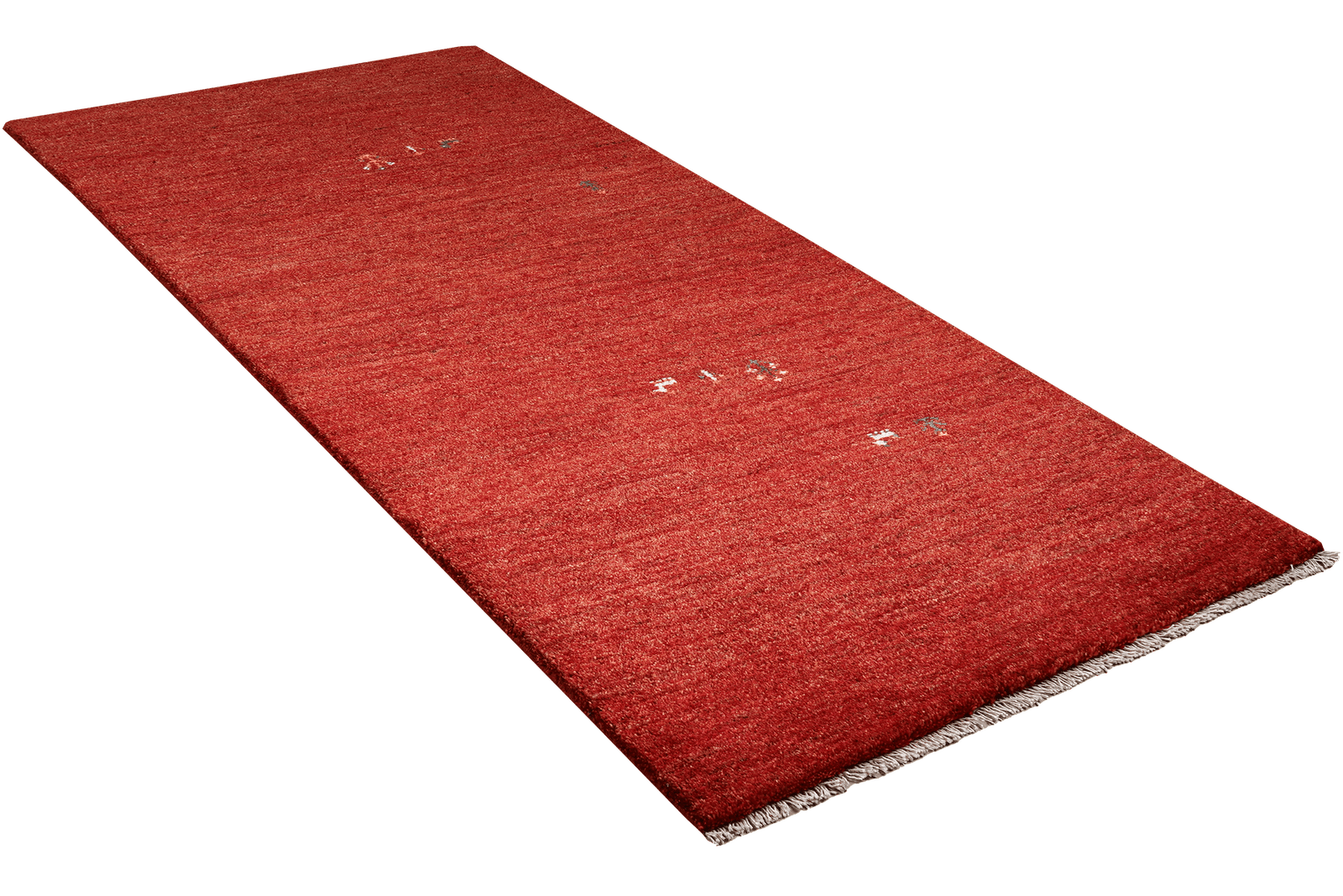 Gabbeh — Hand-knotted, 85x225 cm, Red, 100% Virgin Wool | View 4