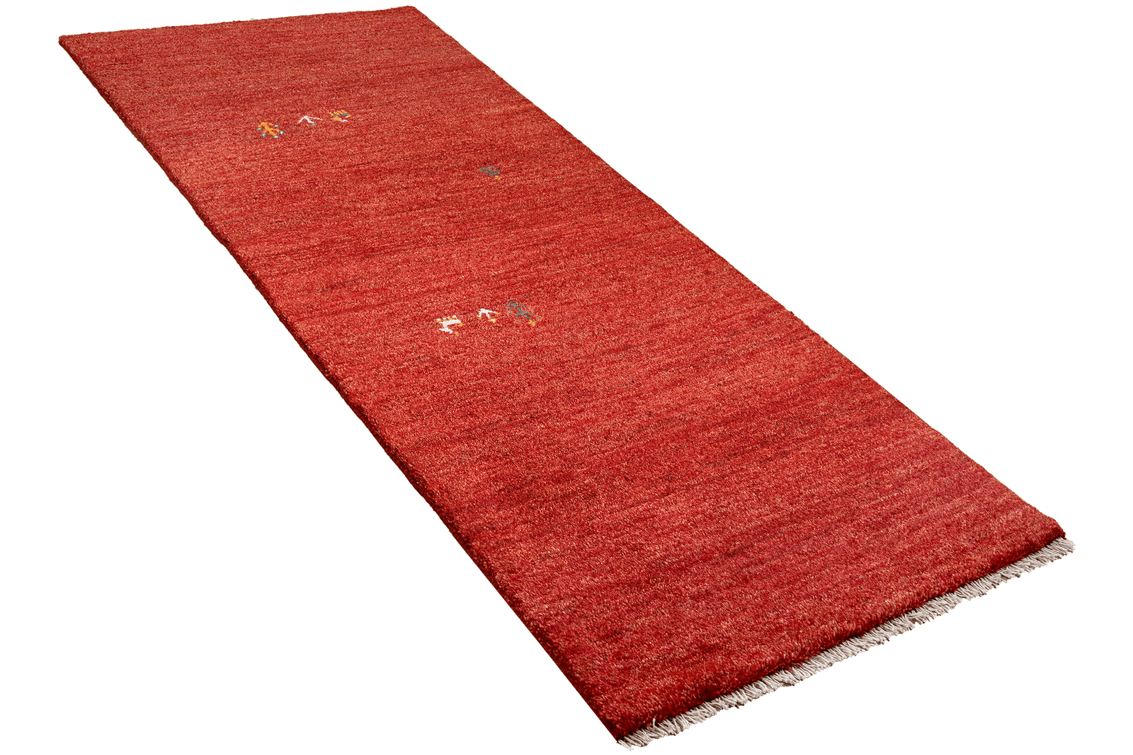 Gabbeh — Hand-knotted, 82x222 cm, Red, 100% Virgin Wool | View 4