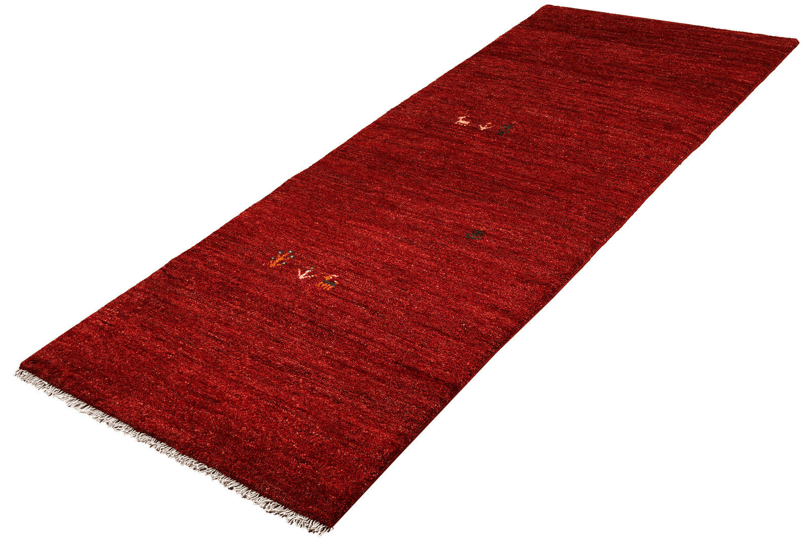 Gabbeh — Hand-knotted, 82x222 cm, Red, 100% Virgin Wool | View 5
