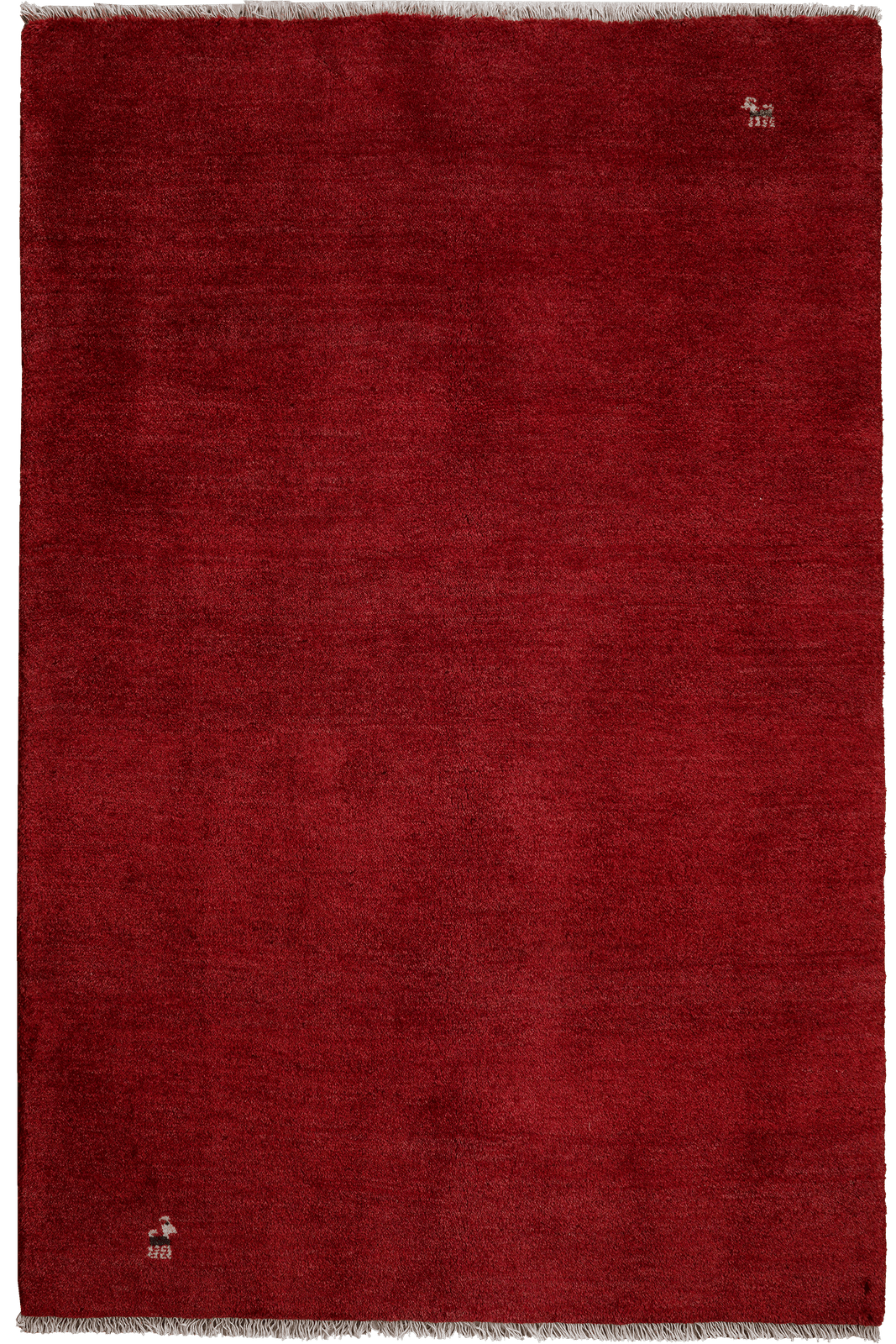Gabbeh — Hand-knotted, 123x188 cm, Red, 100% Virgin Wool | Main view