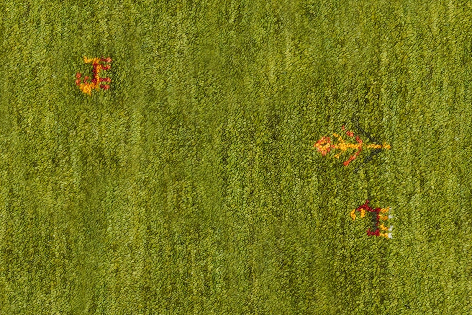 Gabbeh — Hand-knotted, 88x122 cm, Green, 100% Virgin Wool | View 6
