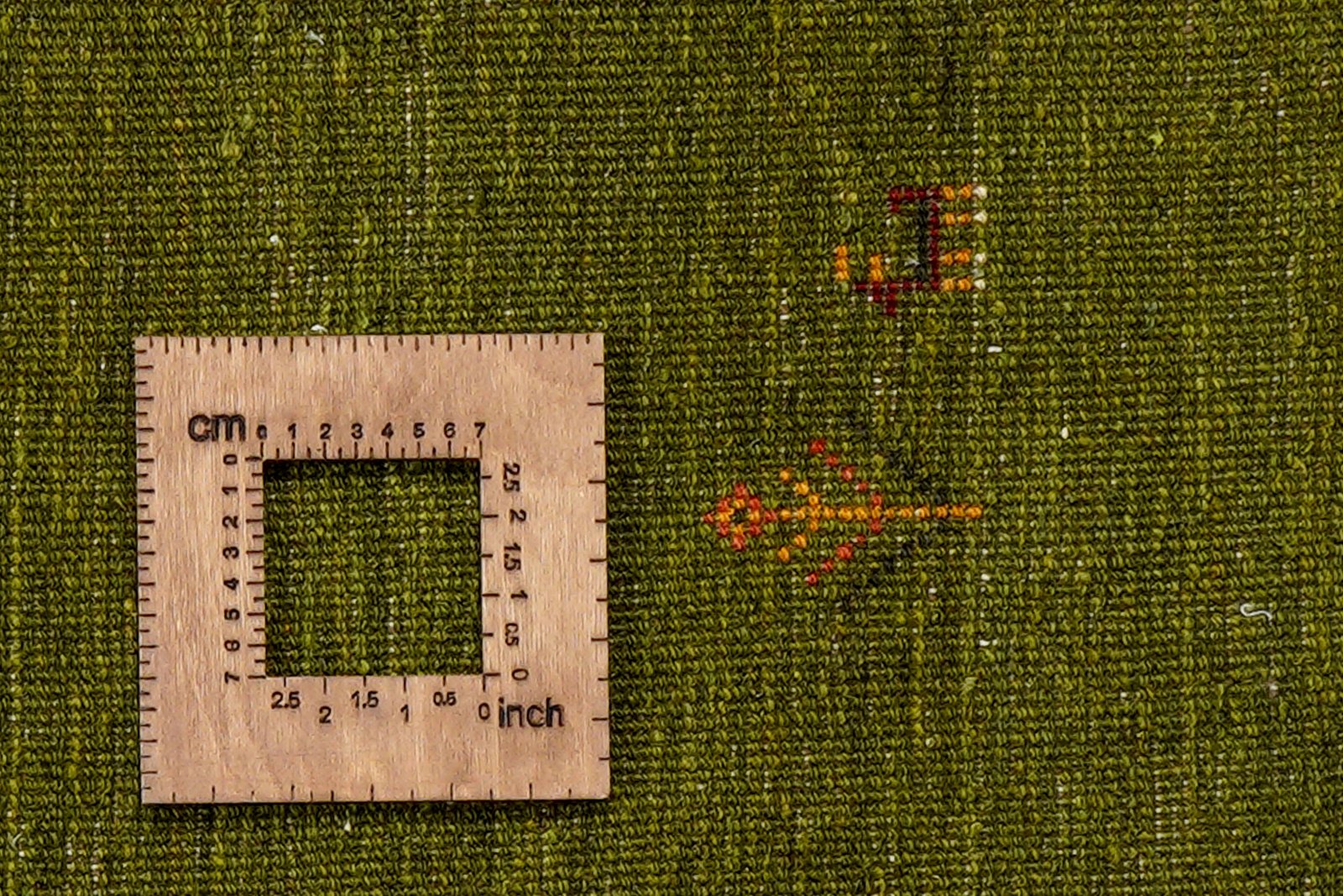 Gabbeh — Hand-knotted, 88x122 cm, Green, 100% Virgin Wool | View 8