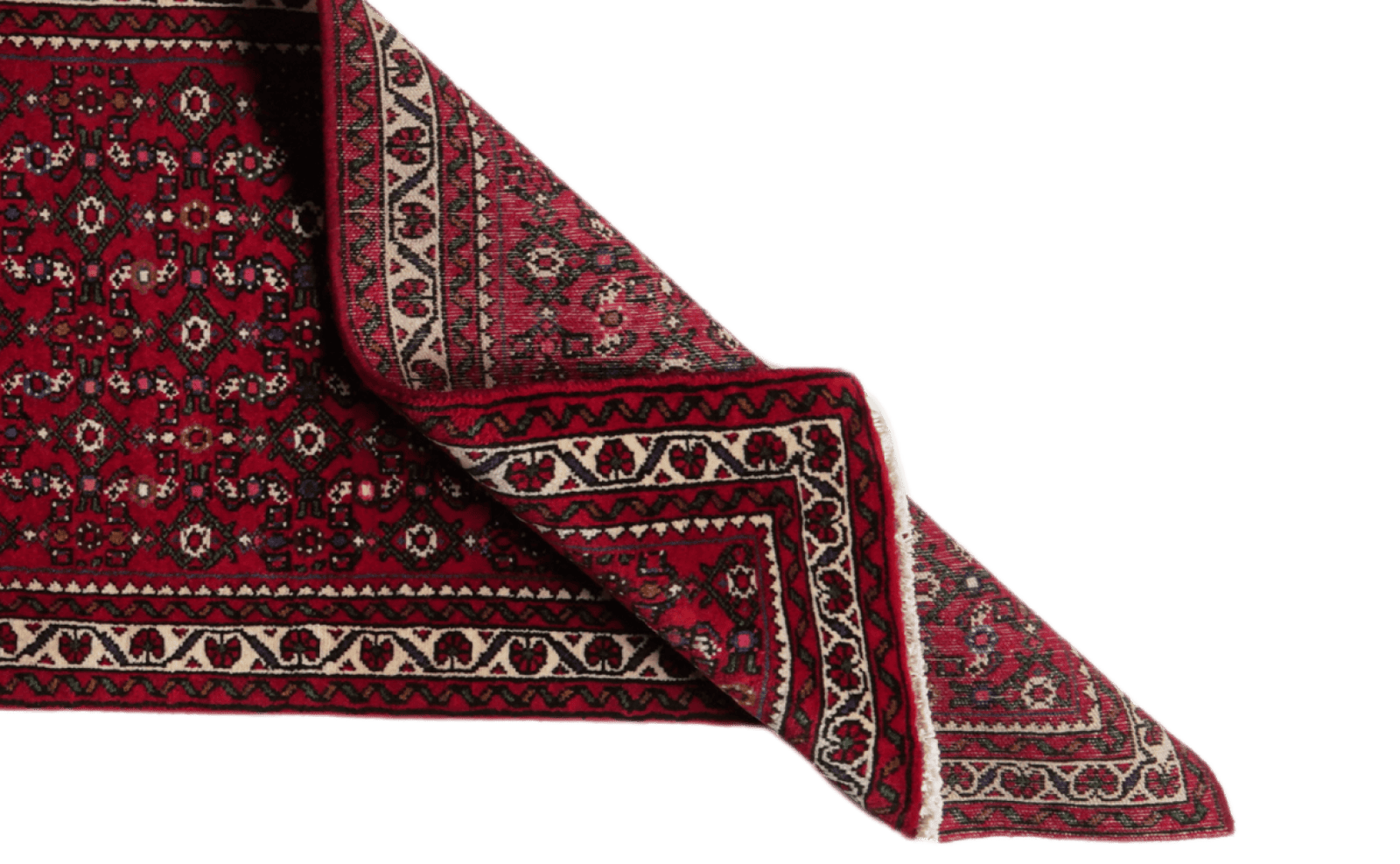 Hosseinabad — Hand-knotted, 80x395 cm, Red, 100% Virgin Wool | View 7
