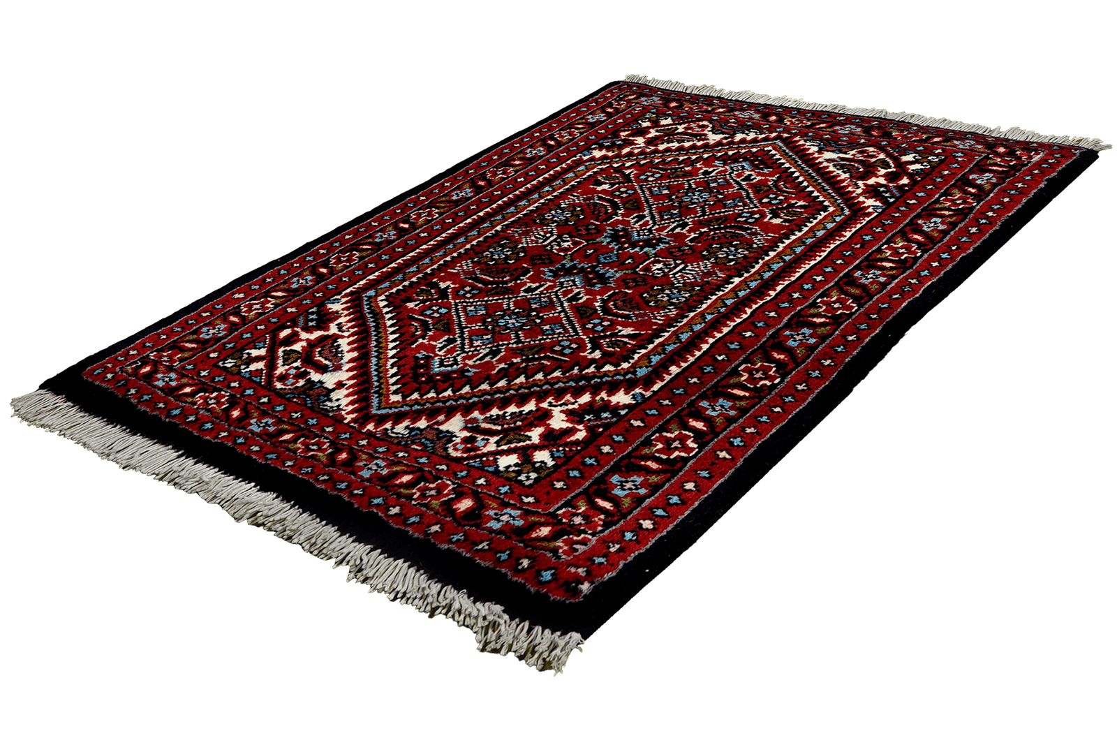Bidjar Zandjan — Hand-knotted, 44x59 cm, Blue, 100% Virgin Wool | View 5