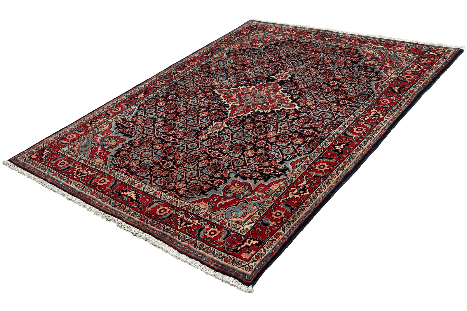 Bidjar Zandjan — Hand-knotted, 111x162 cm, Blue, 100% Virgin Wool | View 5