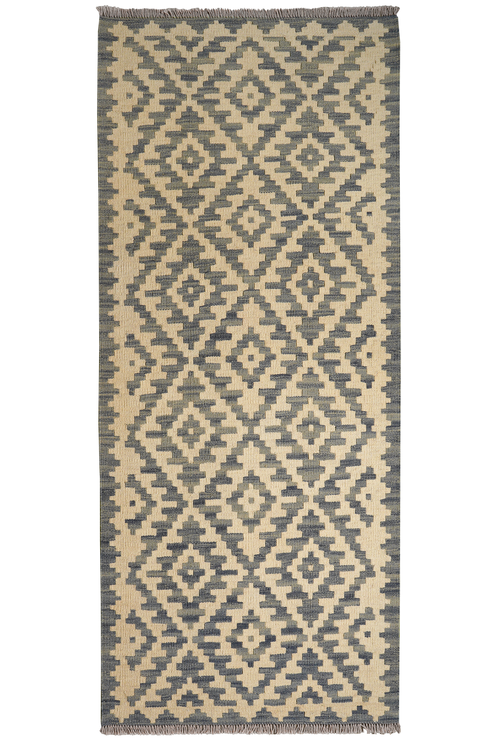 Kelim Gashgai — Handgefertigt, 200x84 cm, Beige, 100% Virgin Wool | Main view