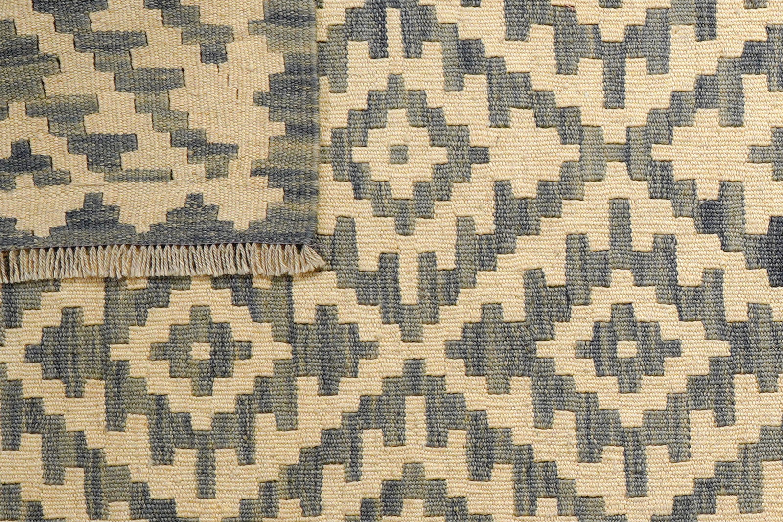 Kelim Gashgai — Handgefertigt, 200x84 cm, Beige, 100% Virgin Wool | View 7