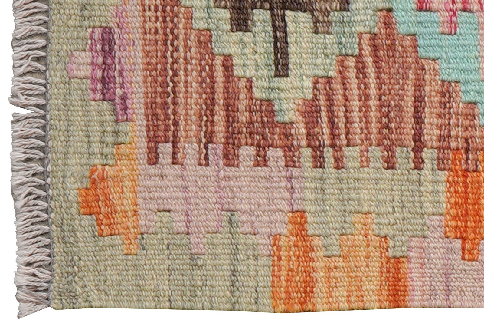 Kelim Gashgai — Handmade, 43x61 cm, Red, 100% Virgin Wool | View 3