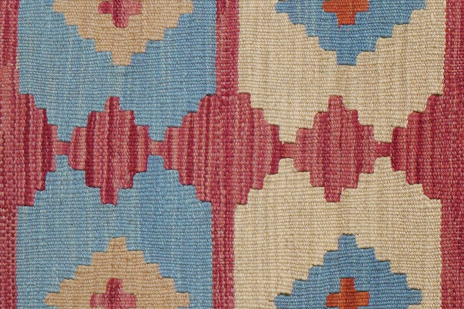 Kelim Gashgai — Handmade, 63x90 cm, Red, 100% Virgin Wool | View 5