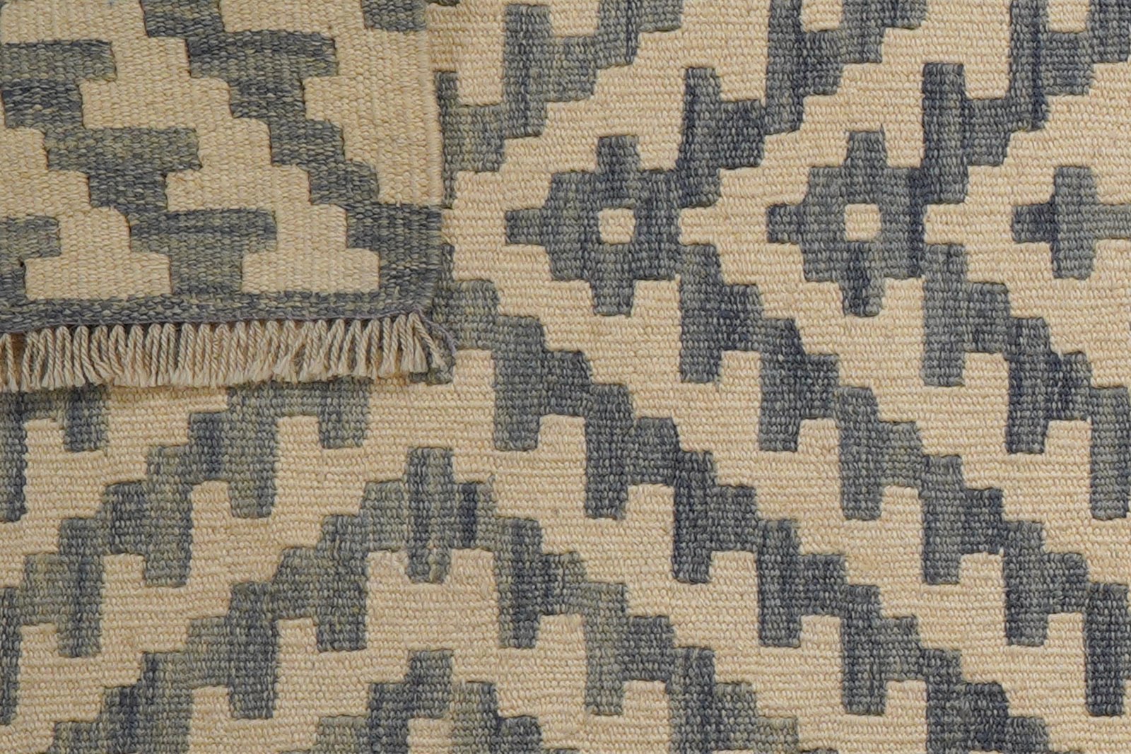 Kelim Gashgai — Handmade, 60x245 cm, Beige, 100% Virgin Wool | View 6