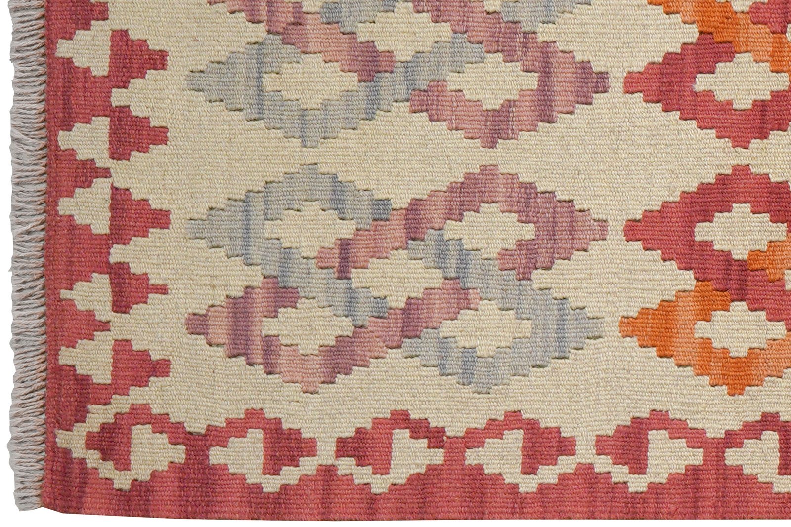 Kelim Gashgai — Handmade, 57x193 cm, Beige, 100% Virgin Wool | View 3