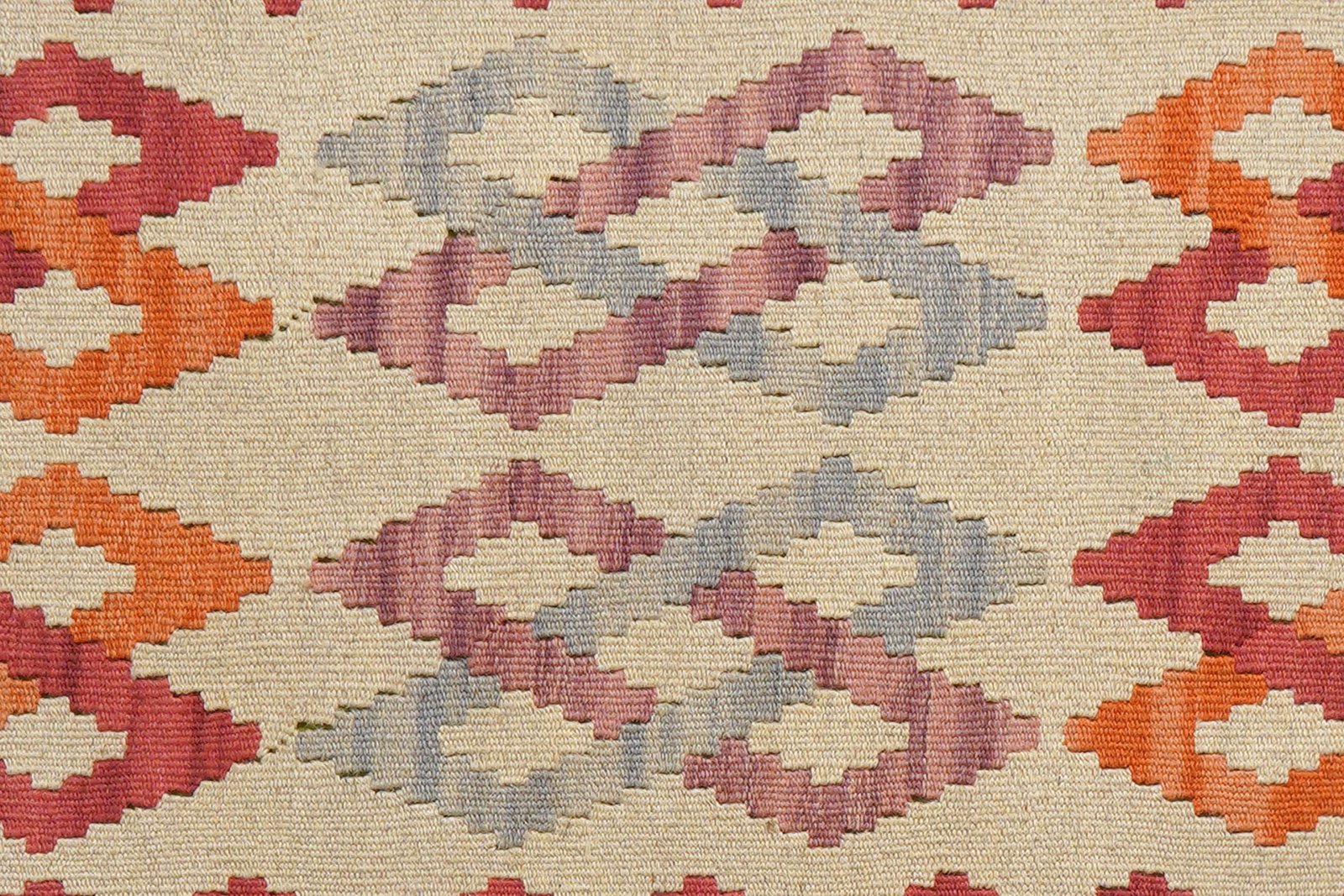 Kelim Gashgai — Handmade, 57x193 cm, Beige, 100% Virgin Wool | View 5