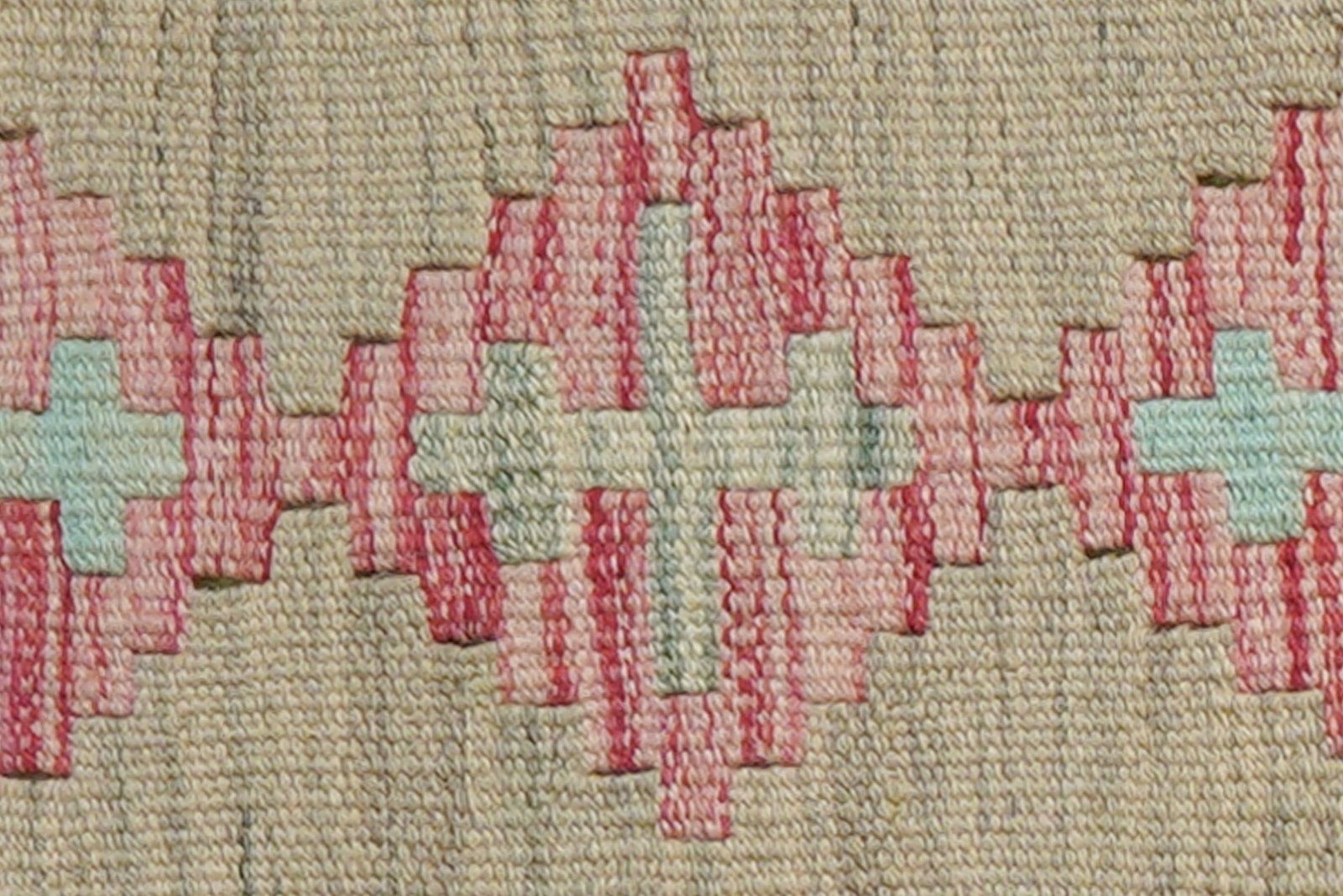 Kelim Gashgai — Handmade, 43x65 cm, Beige, 100% Virgin Wool | View 5