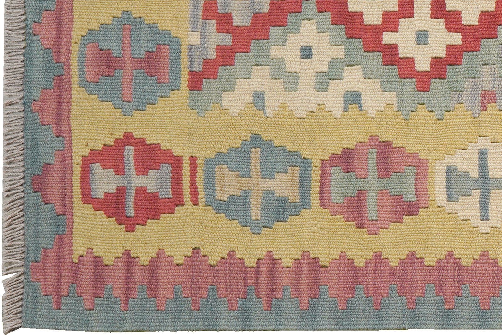 Kelim Gashgai — Handmade, 84x240 cm, Red, 100% Virgin Wool | View 3