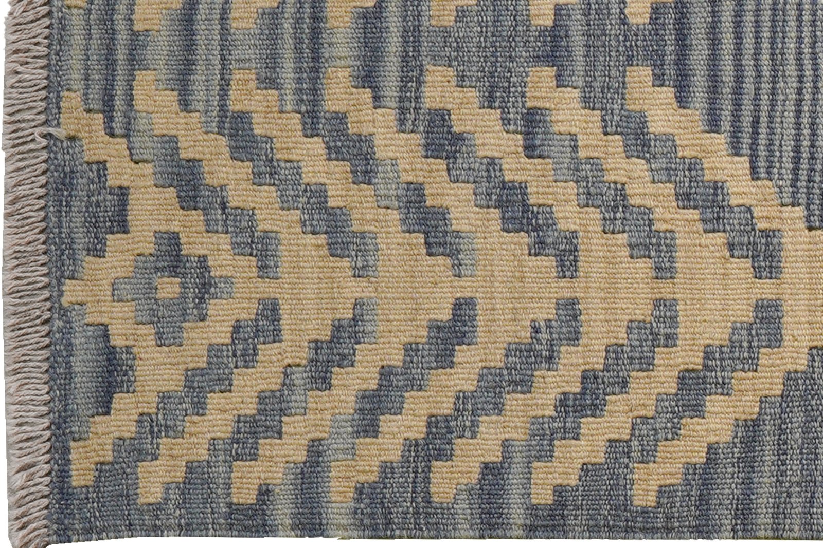 Kelim Gashgai — Handmade, 61x209 cm, Grey, 100% Virgin Wool | View 3